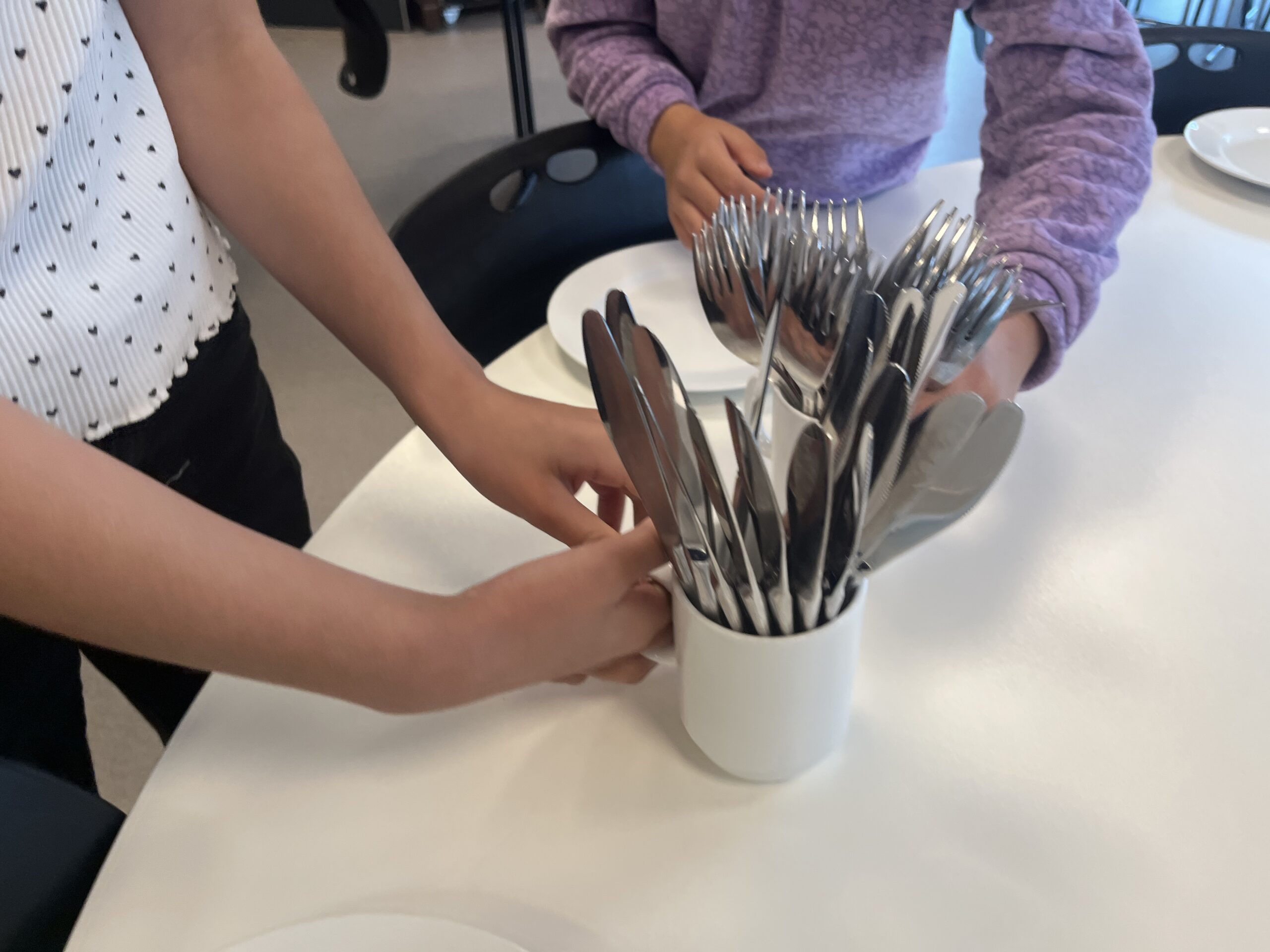 Første lunchservering